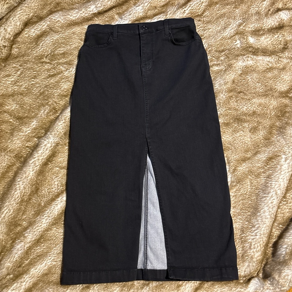 7 for all mankind Black denim Pencil Skirt